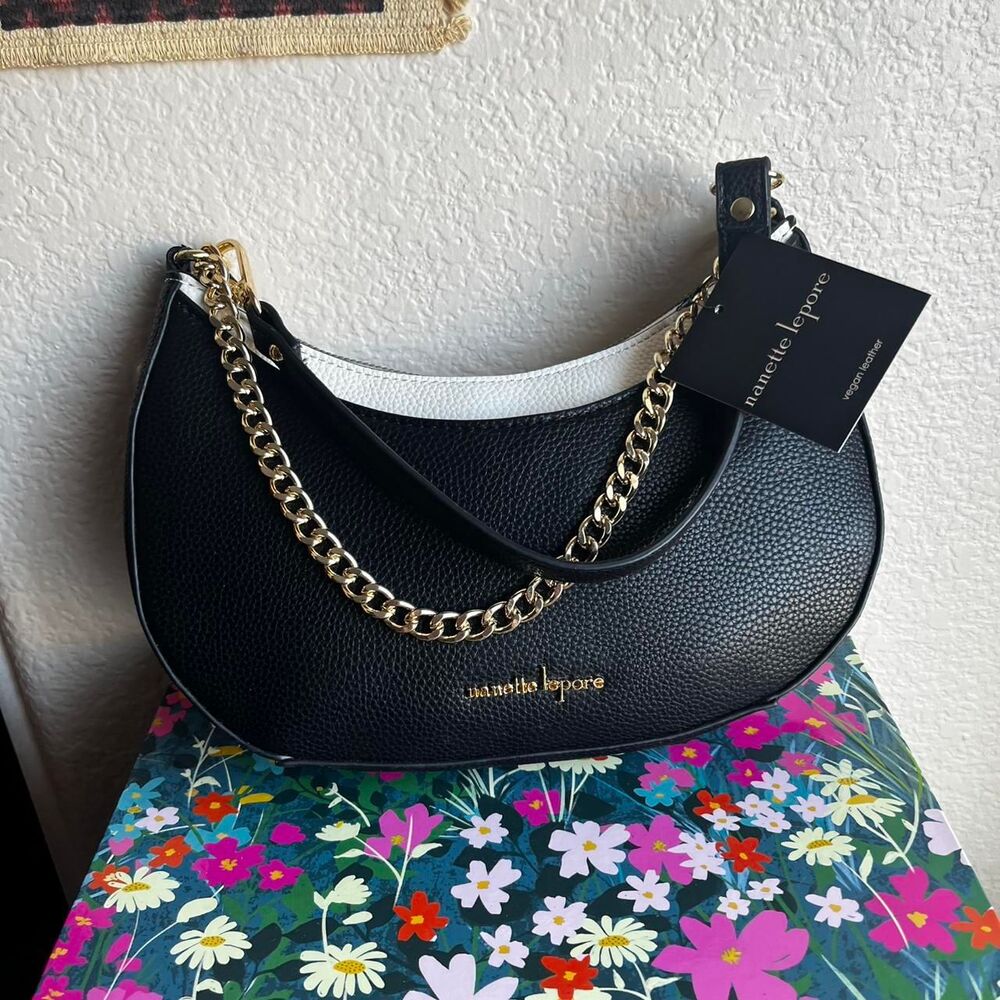 Nanette-lepore Women's Black and White Bag